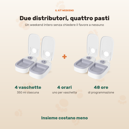 Kit Weekend | Due Distributori Automatici, Quattro Pasti Programmati